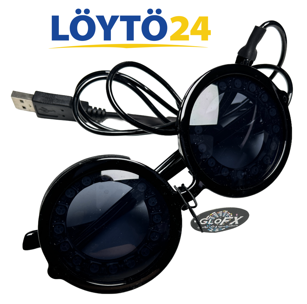 GloFX Pixel Pro LED Glasses | Ohjelmoitavat LED-Lasit Kaukosäätimellä - Image 3